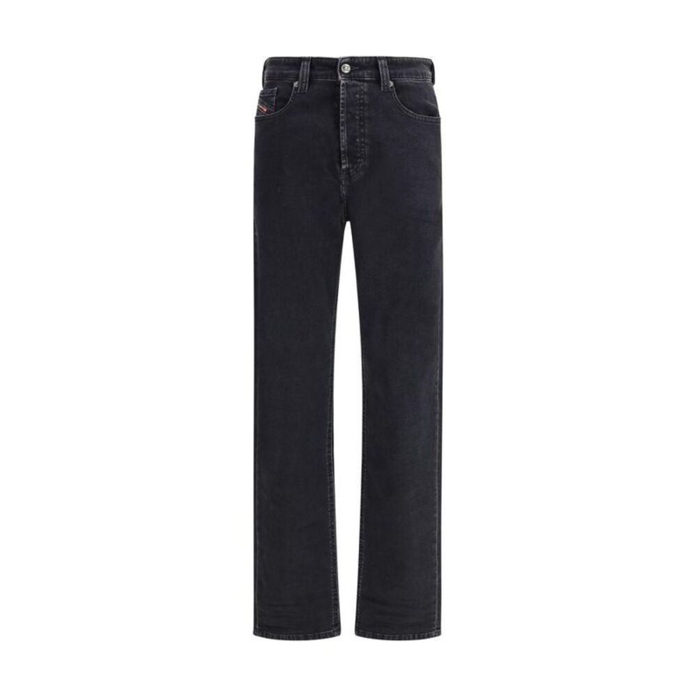 Diesel Relaxed Fit Cotton Jeans Women Black Jeans & Pants